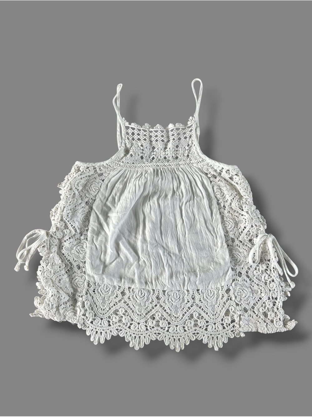 [Aeropostale] White Crochet Tank